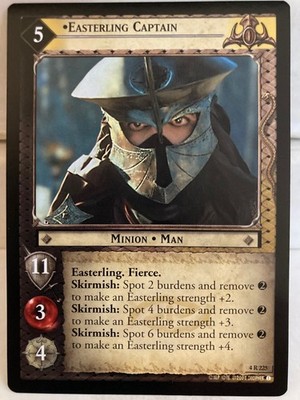 LOTR TCG Easterling Captain 4R225 NM Raider Card (Decipher)