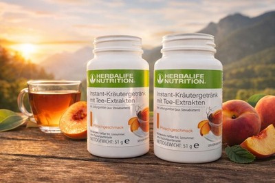 2x Herbalife Instant Kräutergetränk mit Tee - Pfirsiche 