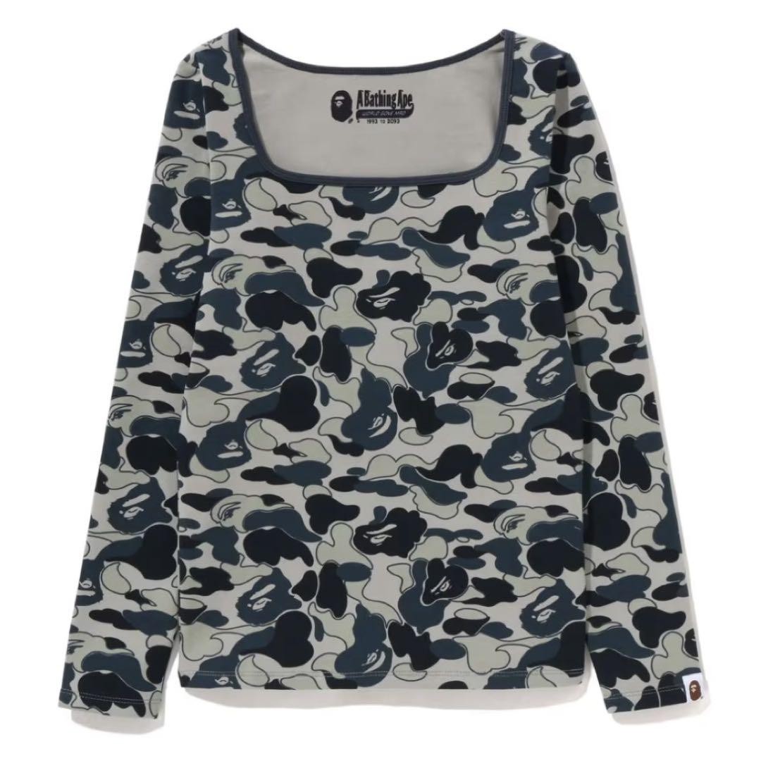 Camiseta de manga larga de camuflaje A Bathing Ape talla M moda para mujer