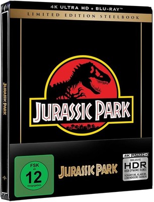 JURASSIC PARK (Jeff Goldbluml) 4K Ultra HD + Blu-ray Disc, Steelbook NEU+OVP