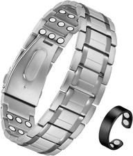 3X Magnetic Bracelets for Men Ultra Strength Magnets Upgrade Folding Clasp Titan