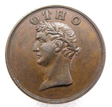 ROMAN EMPORER - OTHO - HISTORICAL BRONZE MEDAL - High Grade (WT07)
