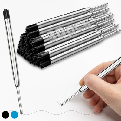 30 Stück Kugelschreiberminen Schwarz Kugelschreibermine Metall Kuliminen G2Fo...