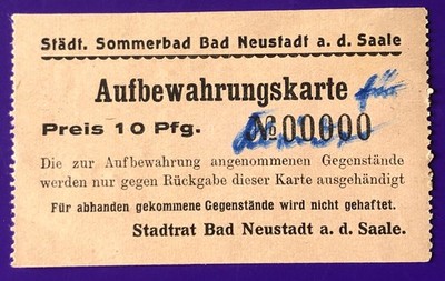 Ticket storage ticket trial print city swimming pool Bad Neustadt Saale