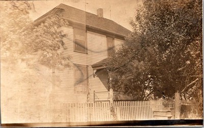 Fee Fee Two Story Clapboard House with White Picket Fence RPPC Postcard    33705