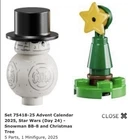LEGO Advent Star Wars 🎄Snowman BB-8 + Tree, DAY 24, 75418-25, 75418, 2025