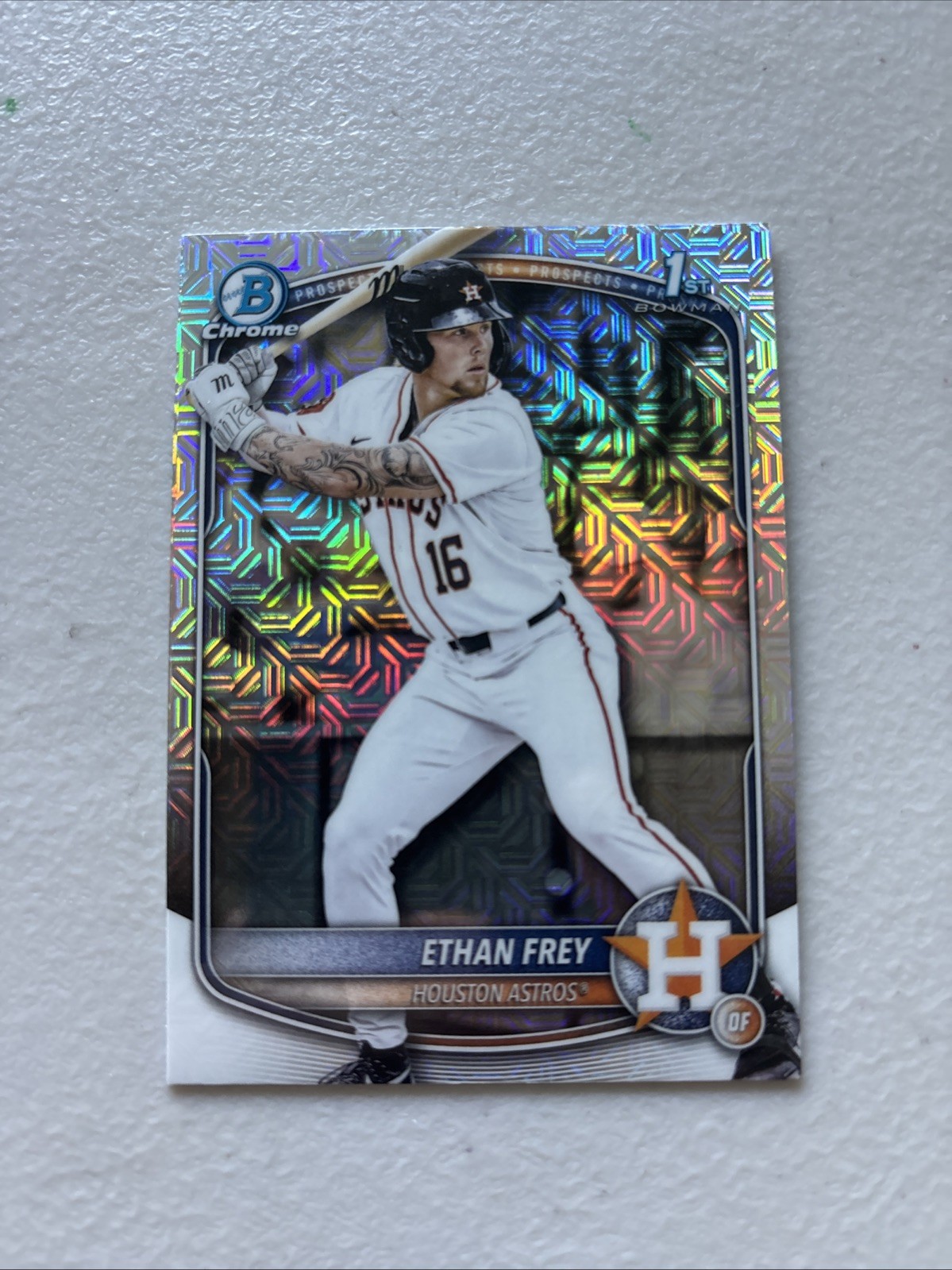2025 Bowman Draft Ethan Frey 1st Chrome Mojo Mega Box Refractor #BDC-67 Astros