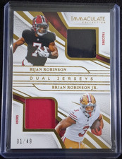 2025 Panini Immaculate Dual Jerseys Bijan & Brian Robinson Jr. #IDJ-RR 1/49
