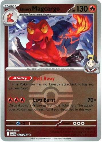 Ethan's Magcargo - (Poke Ball) 024/217 Reverse Holofoil ME: Ascended Heroes NM