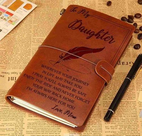 Notizbuch Meine Tochter Leder Geschenk Sohn Journal Gravur 8 Arten zum Tagebuch Weihnachten Frau - Bild 19 von 20