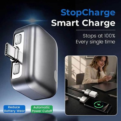 Stop Charge Smart Charger, Auto Disconnect Charging Cable Protector for Phone