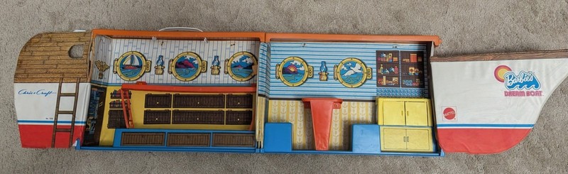Vntg Barbie Dream Boat Chris Craft Mattel 1970s Yacht Playset Used Mattel 7232