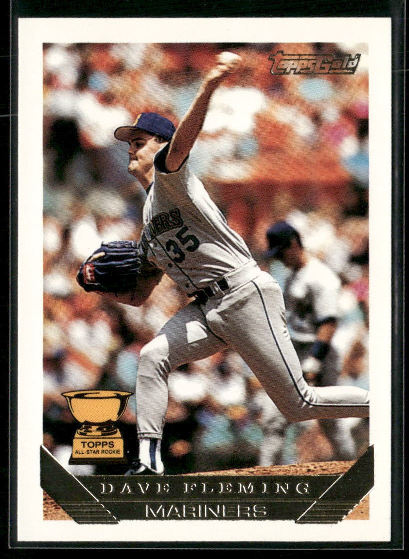 1993 Topps Dave Fleming 45 Seattle Mariners Topps Gold Read
