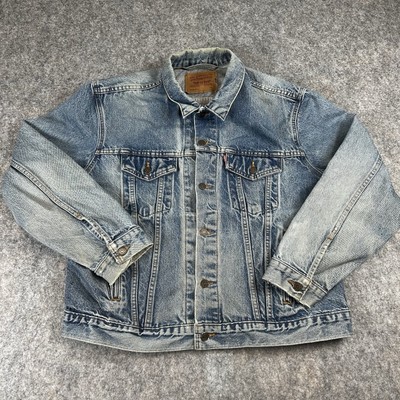 Vintage LEVIS Denim Jacket 80s 70506-0216 Blue Mens 48