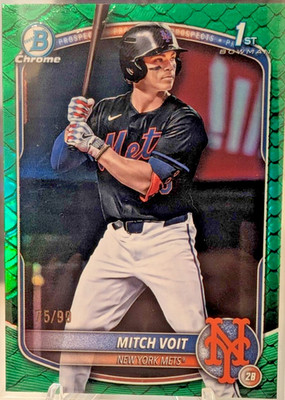 2025 Bowman Draft Chrome - Mitch Voit #9 Mets Prospect - /99