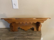 Vintage Wooden Wall Shelf Honey Oak 24 X 7.5