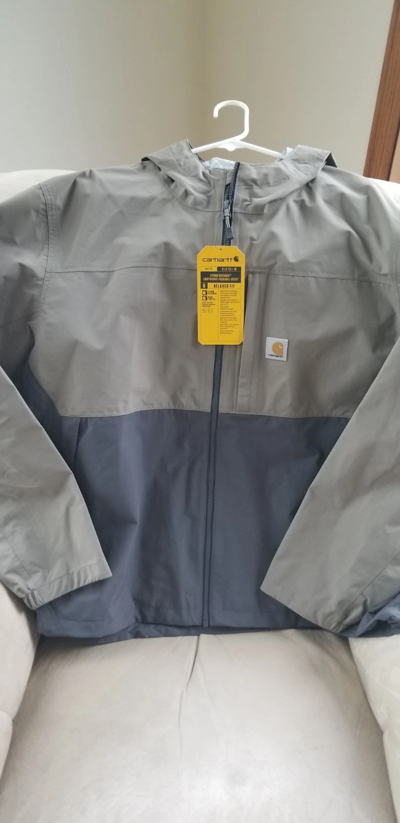 Carhartt Men's 2XL Storm Defender Relaxed Fit Lightweight Packable Rain Jacket