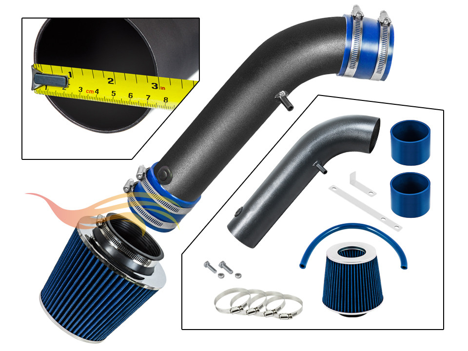 BCP RW BLUE For 1990-1997 Thunderbird 3.8L V6 NA Non SC Air Intake Kit+Filter