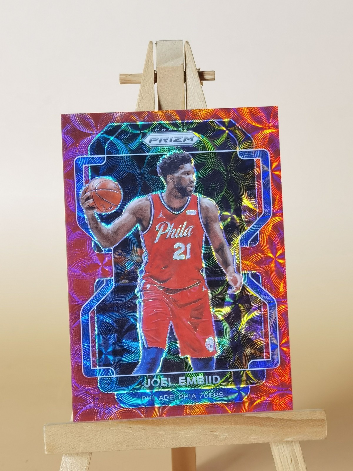 2021-22 Panini Prizm #176 Joel Embiid Choice Red Prizms  /88