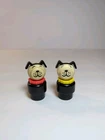 Vintage Fisher Price Little People Happy Dog Pair Red & Yellow Collar 1970s