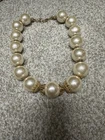 MIRIAM HASKELL Faux Pearl Golden Vintage Necklace