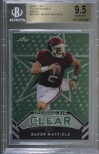 2018 Leaf Clear Rookies Green 9/10 Baker Mayfield #RC-02 BGS 9.5 GEM MINT 0c3