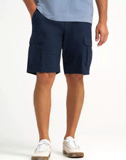Men's Wrangler Cargo Shorts w Stretch Blue Above Knee Tech Pkt CHOOSE SIZE 32-48