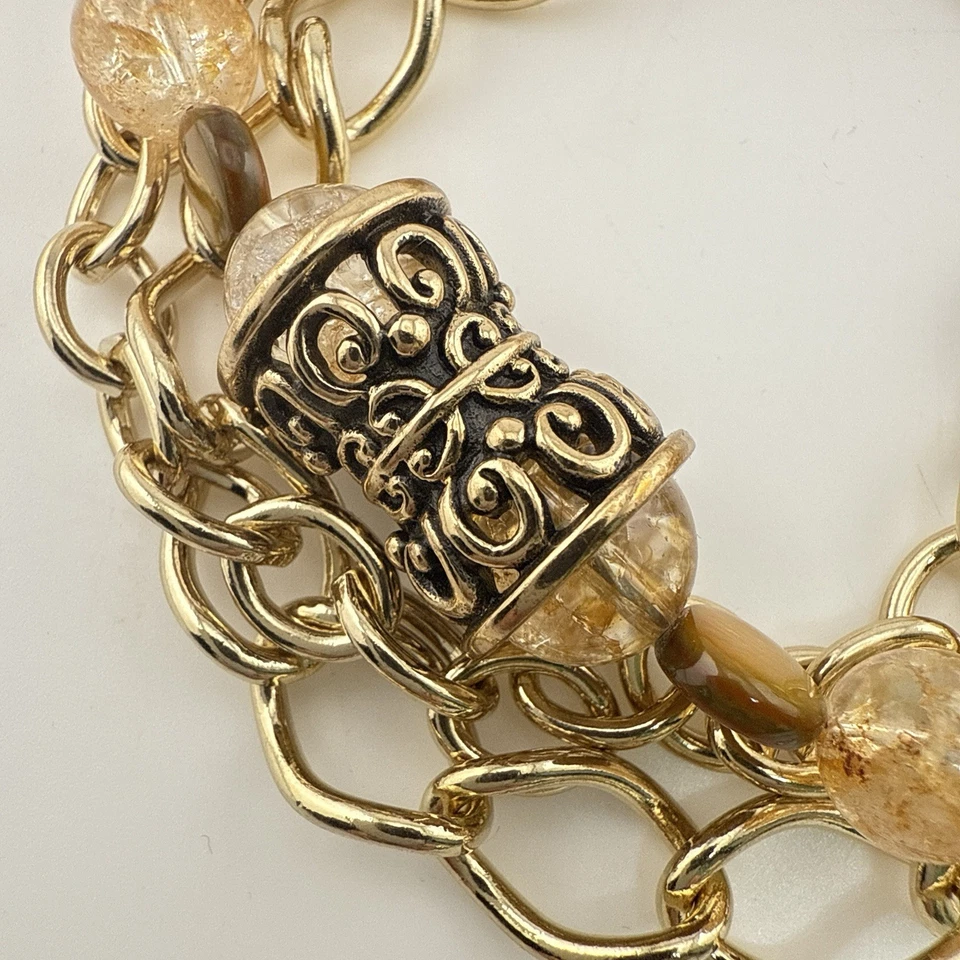 Pulsera Studio Barse Cuentas Ojo de Tigre Multi Hilo Bronce HSN Gema Tono Dorado Foto 3 de 4