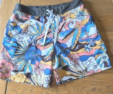 Original Panama Jack Hawaiian Multicolor Swim Trunks BoardShorts Men's Size 34