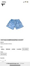 follow god Chicago sky blue shorts 