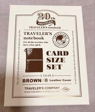 TRAVELER S notebook Card Size 20th Anniversary Set Color Brown