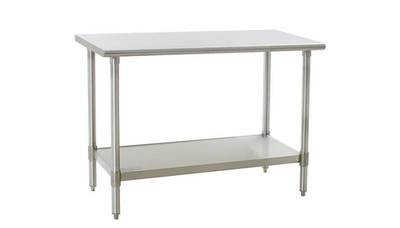 Eagle Group T2436SE 24 x 36 Stainless Steel Work Table with Undershelf, Casters