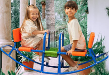 Double Rocking Seesaw   2-Seater Teeter Totter for Kids Ages 3-5   Outdoor Ride