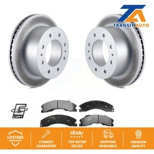Coated Brake Rotor & Semi-Metallic Pad Rear Kit For GMC Chevrolet Sierra 2500 HD