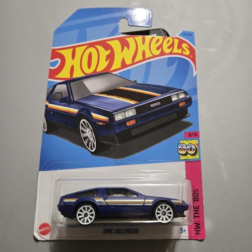 2023 Hot Wheels DMC Delorean dunkelblau 101/250 1:64 Diecast Auto The '80's 8/10 - Bild 1 von 3