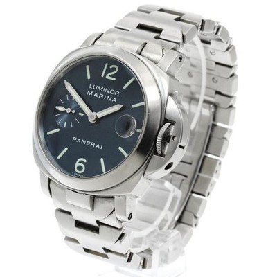 PANERAI LUMINOR MARINA PAM00069 40mm SS Navy Dial Automatic Date #C231