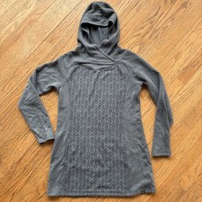 PrAna Sweater Dress Womens M Blue Hooded