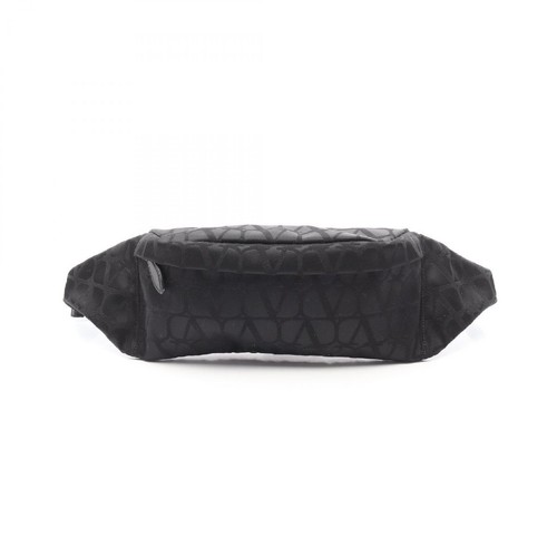 Valentino Iconograph Waist Bag Body Bag Canvas Black 5Y2B0C31CSH0NO