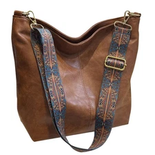 Hobo Crossbody Bags for Women Vegan Leather Crossbody Bag Guitar Strap Purse ...