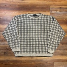 Vintage Liberty Sweater Mens XXL Grandpa Knit Geometric Made In USA Cosby