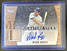 2024 Leaf Lumber Wade Boggs Signature Sticks Bat Bronze Auto #/35