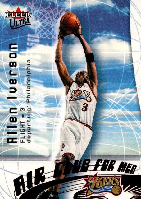 Allen Iverson Air Club for Men Card 9-AC Fleer Ultra 2000-01 Sixers Basketball