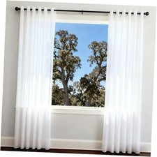 White Sheer Curtains 95 inches 52"W x 95"L Pack of 2 Optical White