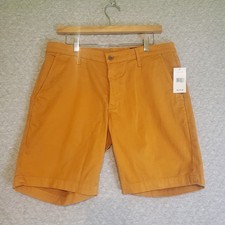 AG ADRIANO GOLDSCHMIED Wanderer Slim Shorts Size 32 NWT Mustard Yellow
