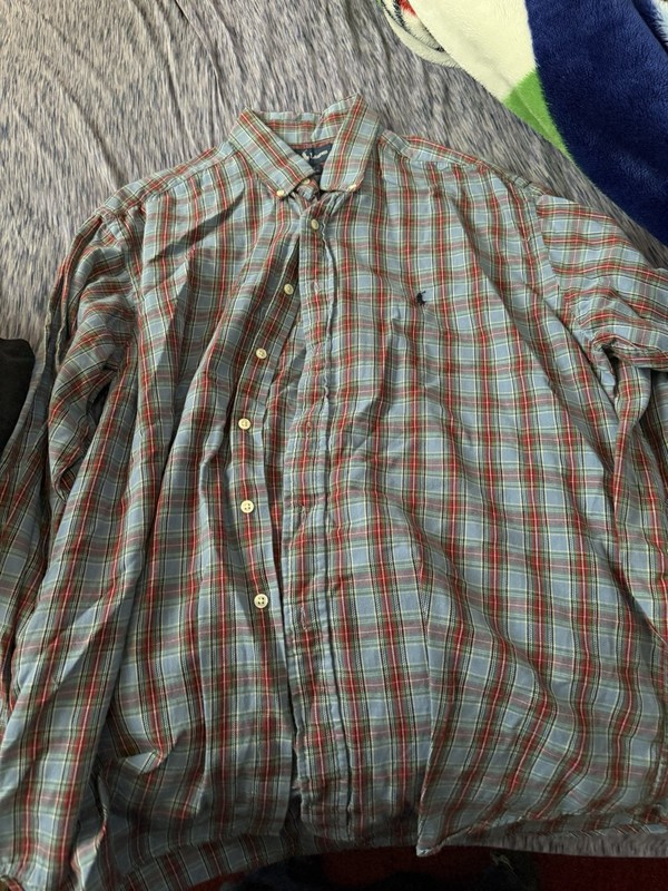 Ecko Unltd Mixed Clothing Lot: Red Zip Hoodie, Plaid Button-Up, Black Pants