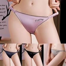Sexy Donna Lingerie Raso Seta Seamless Slip Cordino a T Intimo Mutandine Tanga