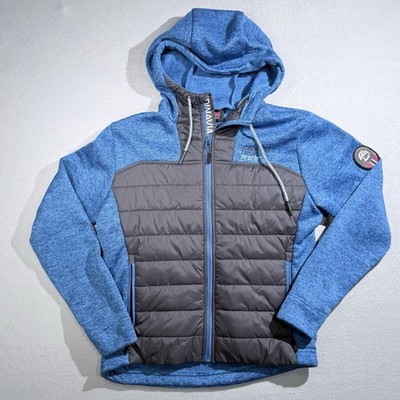 Norway Scandinavian Explorer Hybrid Zip Up Hoodie Size S  Blue Black 71*10'21''