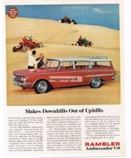 1962 Rambler AMBASSADOR Station Wagon Sand Dune Buggies Rat Rod Vintage Print Ad