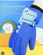 Andake Waterproof Breathable Kids Snow Gloves 7-9 Y Toddler NWT
