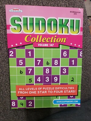 Kappa Sudoku Variety Collection Puzzle Books Magazine size - Vol 147 | eBay
